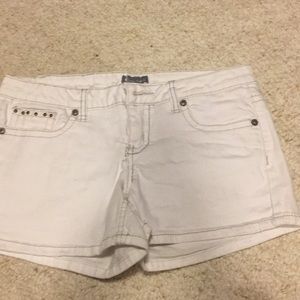 white Jean shorts. Size 7.